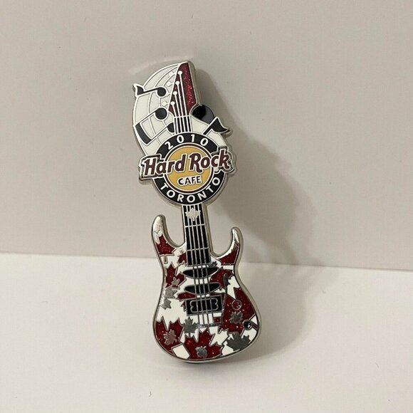 2010 Hard Rock Cafe Pin Toronto Maple Leaf Guitar - Picture 1 of 8